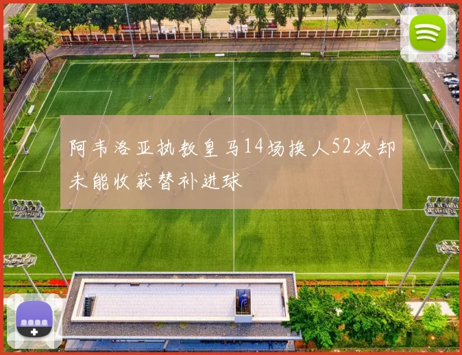 阿韦洛亚执教皇马14场换人52次却未能收获替补进球